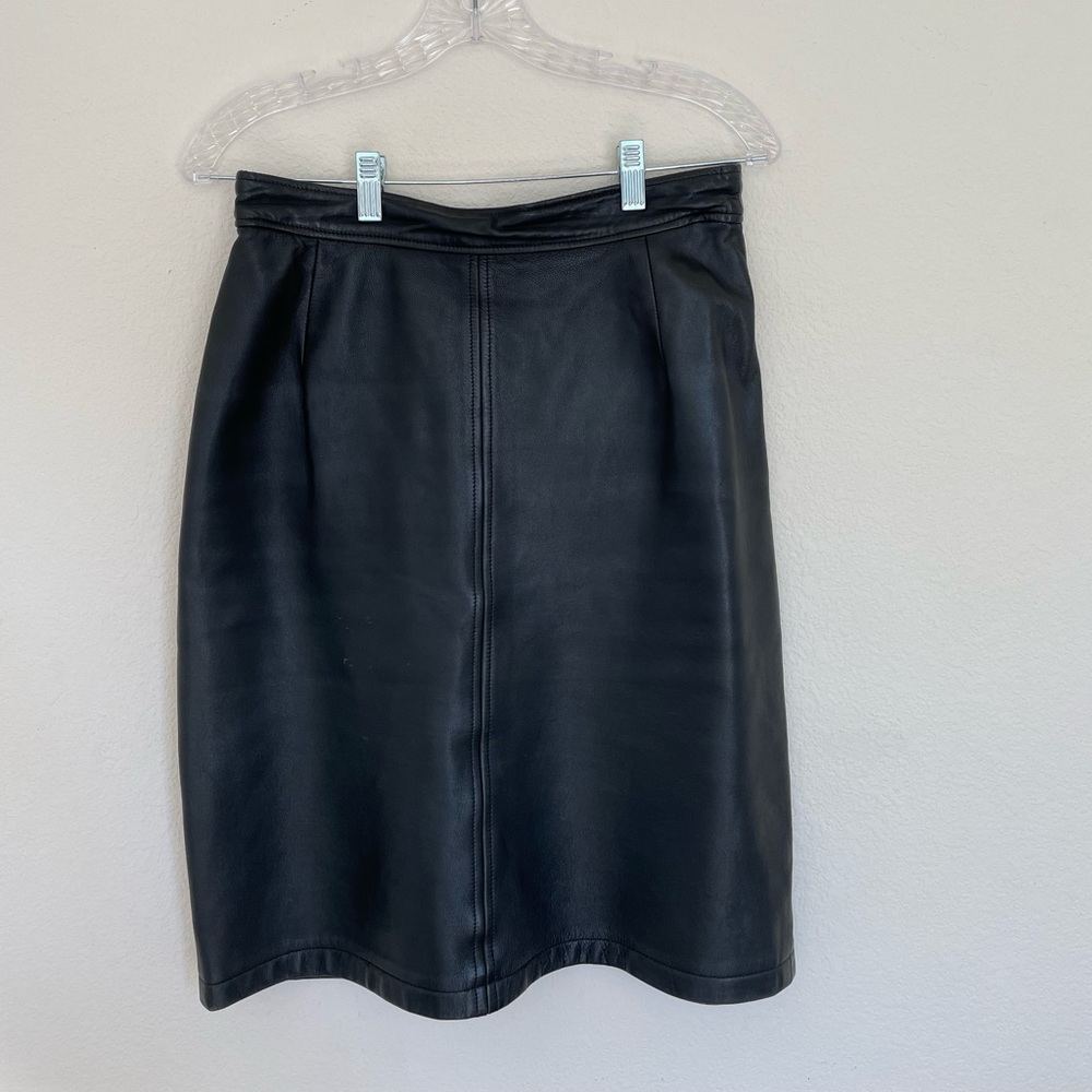 Bally Vintage Leather Skirt, Size 6